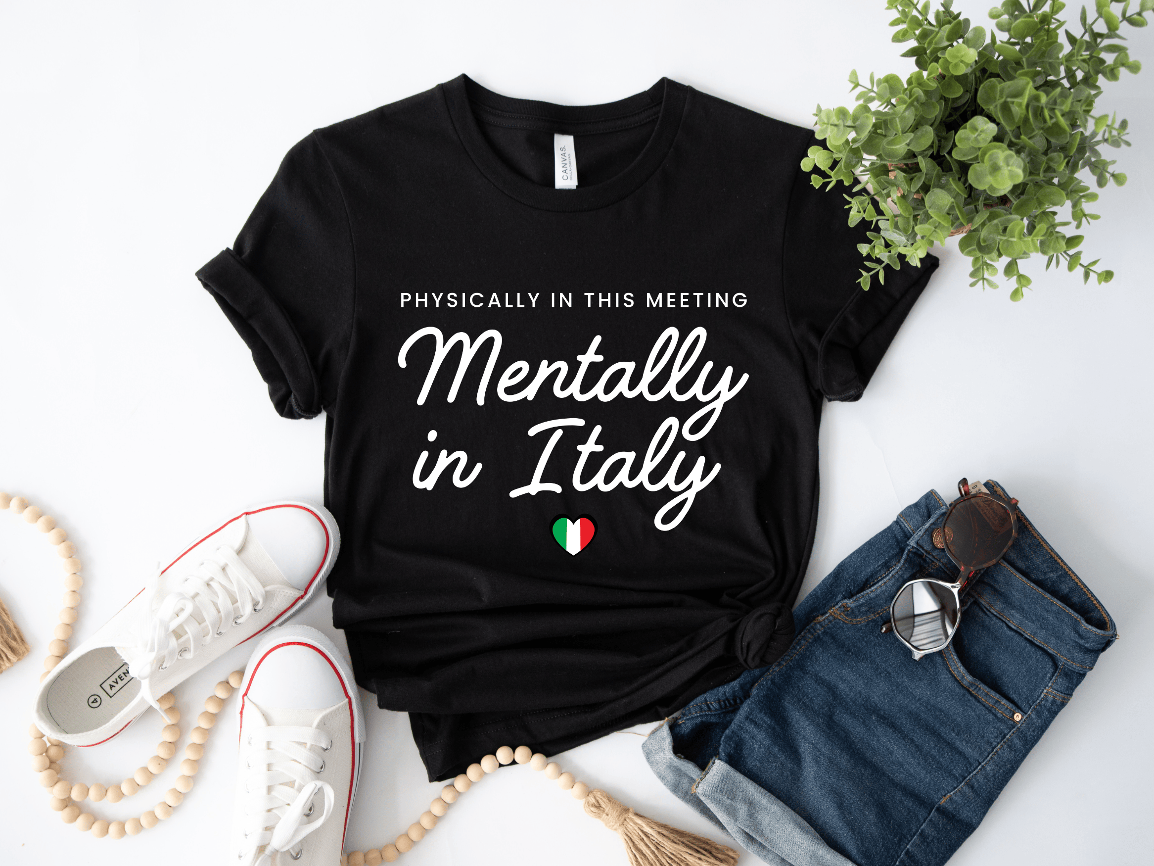 Physically in Meeting, Mentally in Italy T-Shirt