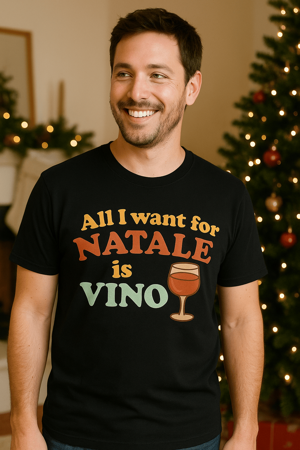 All I Want for Natale is Vino T-Shirt