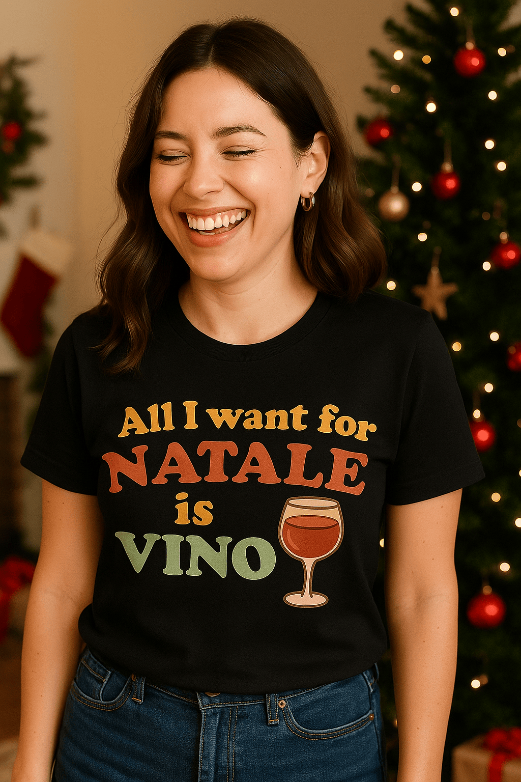 All I Want for Natale is Vino T-Shirt