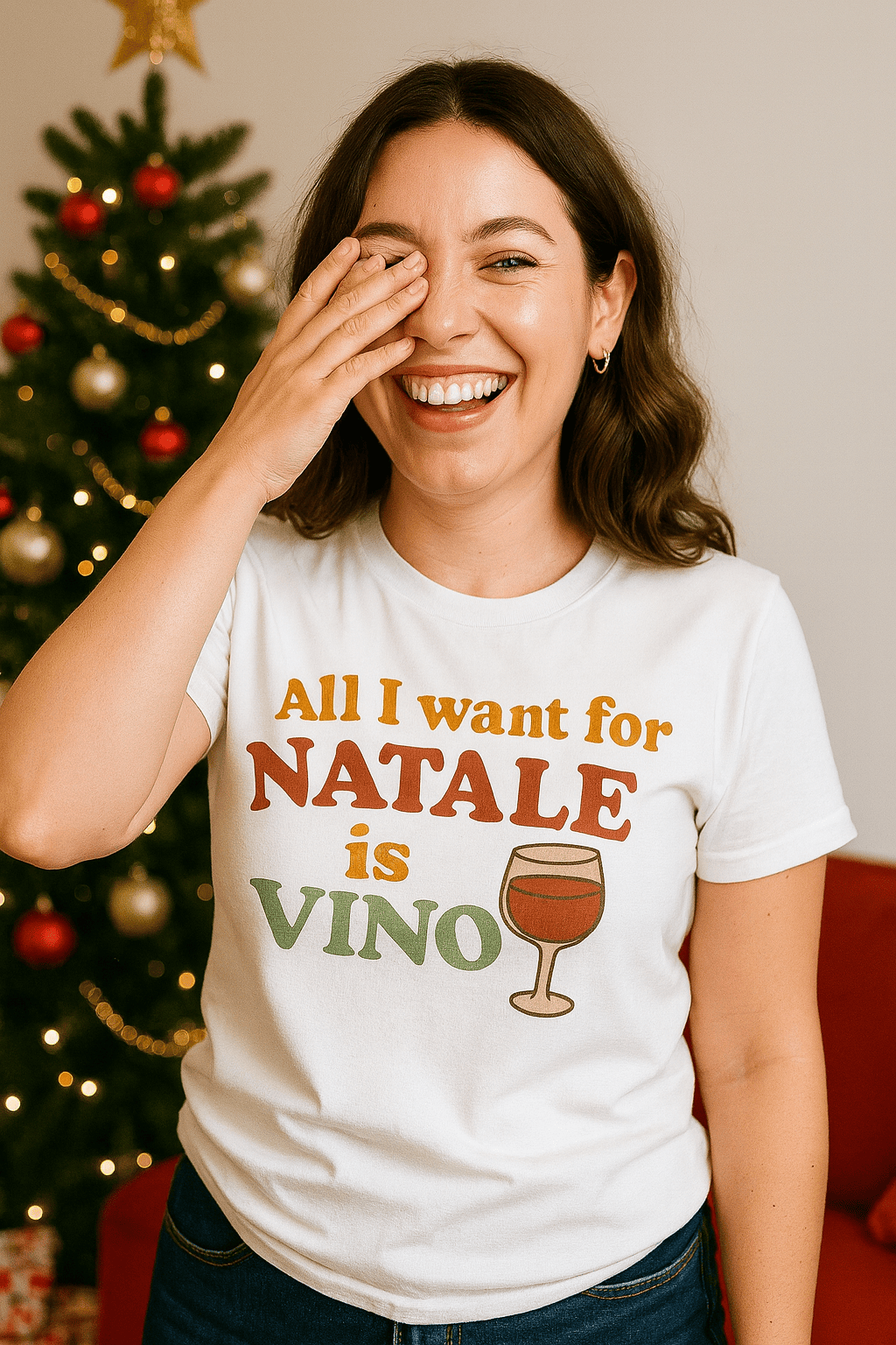 All I Want for Natale is Vino T-Shirt